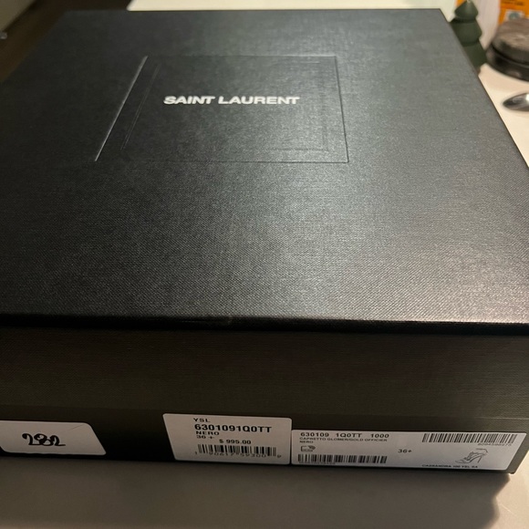 Saint Laurent Black and Gold Heels - Picture 5 of 6